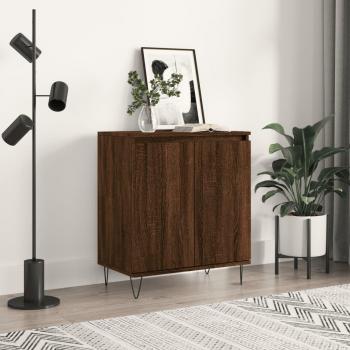 Aparador de madera contrachapada 60x35x70 cm, mueble de almacenaje de salón, buffet para salón, armario auxiliar, armario de almacenamiento, color marrón roble