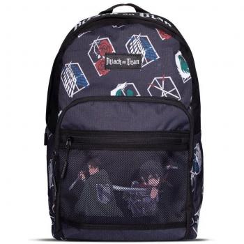 Mochila Attack on Titan con Emblemas - Material Resistente