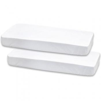 Cambrass Sábana Bajera Cuna 70 Pack 2 Uds. 70x140x19 Cm - Liso Blanco