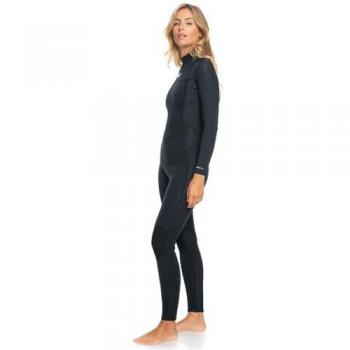 Roxy Traje De Neopreno Prologue 4/3mm De Manga Larga Con Cremallera En La Espalda Para Mujer - Color Negro - Talla US 14