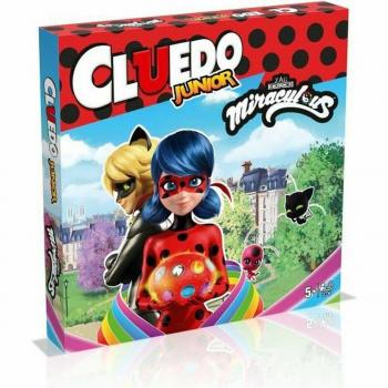 Juego de Mesa CLUEDO JUNIOR MIRACULOUS de Winning Moves - Versión en francés, para niños, incluye personajes y elementos del universo Miraculous, diseñado para 2 a 6 jugadores, recomendado para edades a partir de