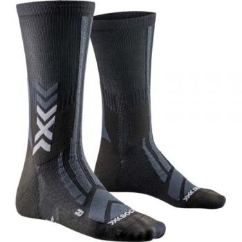 X-Socks Hike Discover Crew Calcetines Unisex Adulto Negro/Carbón 35-38