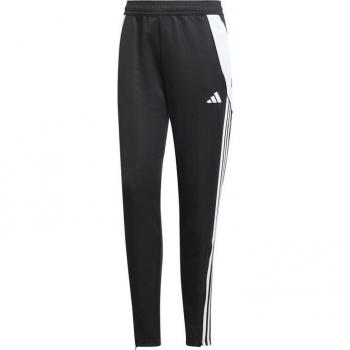 Pantalones de fútbol adidas Tiro24 mujer negro, chándal, material ligero, ajuste regular, tecnología Climalite para la gestión de la humedad, diseño moderno con detalles en contraste