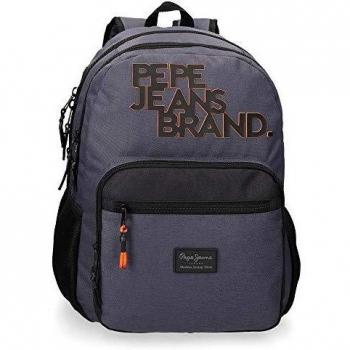 Pepe Jeans Troy Mochila Doble Cremallera Azul 31x46x15 cms Poliéster 21,39 L