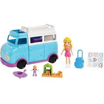 Polly Pocket Caravana de aventuras de Polly, accesorios para muñecas
