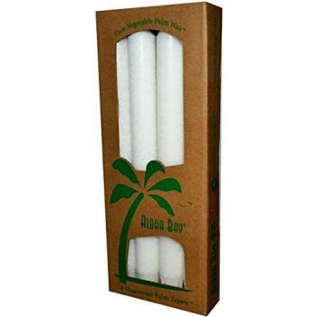 Aloha Bay Palm Candle Tapers White, Unscented, 23cm, 4 Packs