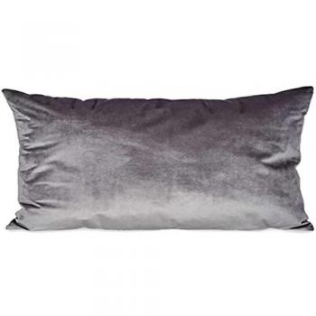 Cojín de Terciopelo Gris 45 x 15 x 60 cm