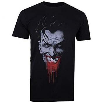 DC Comics Joker Grin Camiseta, Negro