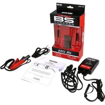 BS Battery 29378 Cargador Bateria BS Battery BS15 1.5 Ah, Plata