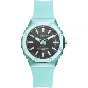 Reloj de mujer Viceroy Colors 41112-67 con caja de aluminio y correa de silicona en color verde