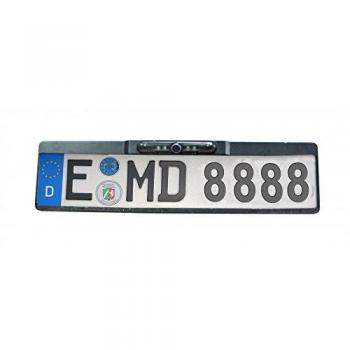 REALMEDIA Auto KFZ Farb 170° Rückfahrkamera Kennzeichen Nummernschild EU! Rückfahrsystem / Einparkhilfe! klappbarer Kennzeichenrahmen +++mit REALMEDIASHOP Garantie+++