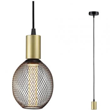 Portalámpara colgante Paulmann Ravi IP44 negro/oro mate E27 max. 60W