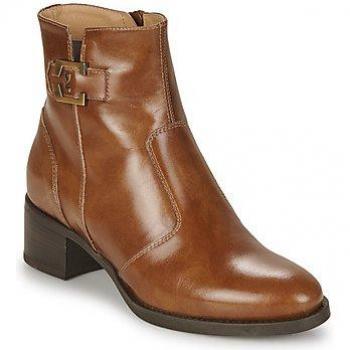 NeroGiardini BRESCIA Women's Mid Boots - Brown Leather Heeled Ankle Boots, Size 6 US