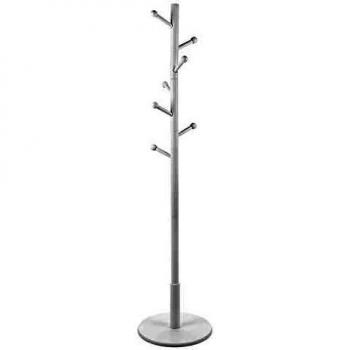 Perchero de Madera en Forma de Árbol Blanco con 7 Ganchos y Base Redonda para Abrigos, Gorras, Bolsos - Ideal para Pasillo y Dormitorio