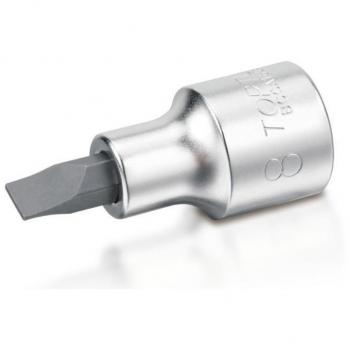 TOPTUL BCCA086E Piezas insertables de llave cubo 1/4 ranurada 6.5 mm Acero cromo vanadio Toma de corriente de mango plano 1/2