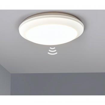 Plafón con sensor de movimiento blanco IP65 - UMBERTA