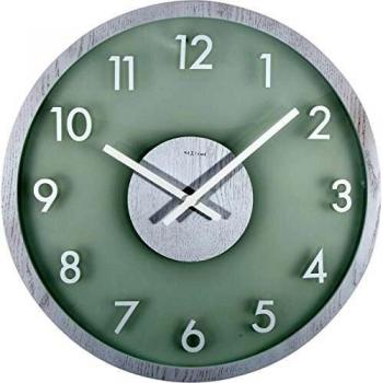 NeXtime 3205WI - Reloj de pared con péndulo y círculo blanco