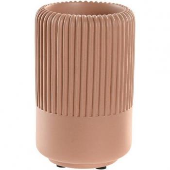 Vaso de cemento mate terracota con medidas 7x7x11 cm para decoración del hogar