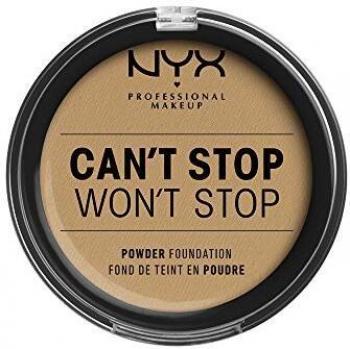 NYX Professional Makeup Polvos de sol Can't Stop Won't Stop Full Coverage Powder Foundation, Acabado mate, Control de brillos, Larga duración, Fórmula vegana, Tono: Beige