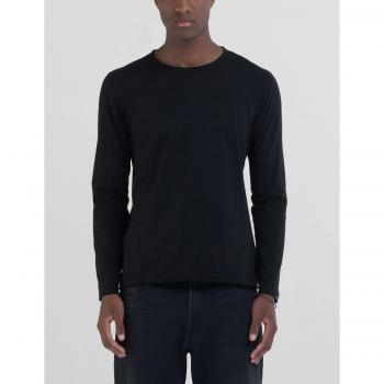Camiseta de Manga Larga Replay Negra para Hombre - Talla S