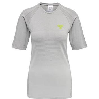 Camiseta Hummel de Manga Corta Training Sin Costuras para Mujer en Gris 2XL