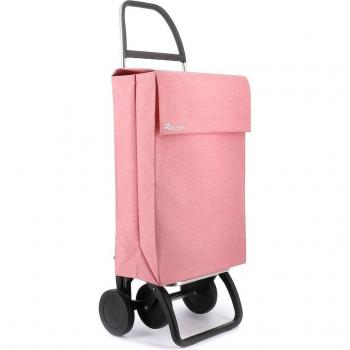 Carro de la compra Jean Tweed 4 Ruedas con Bolsa Cuadra Coral