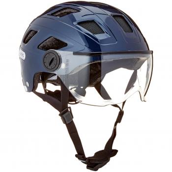 ABUS hyban + casco para bicicleta , todo el año, unisex, color midnight blue - clear visor, tamaño large