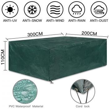Uping Funda Protectora para Muebles de Jardín | Cubierta Protectora Exterior Impermeable | Rectangular 300 * 200 * 110CM