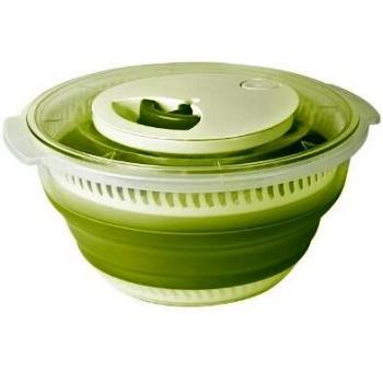 Emsa 512992 Centrifugadora Plegable basic - Centrifugadora lechuga, capacidad de 4 L, diseño plegable, segura y estable, fácil limpieza, color verde