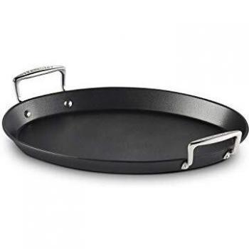 Le Creuset Bandeja oval antiadherente, Libre de PFOA, Para todas las fuentes de calor, incl. la inducción, Aluminio, Negro/Plateado