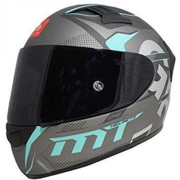 MT Casco Moto 2019 Kre Carbon Gabri Matt Carbon-Aqua