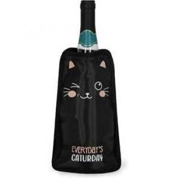 Refrigerador de botellas Legami Banda Refrigerante Para Botellas De Vino Kitty - banda refrigerante para botellas, diseño de gato, ideal para vino, fácil de usar, reutilizable