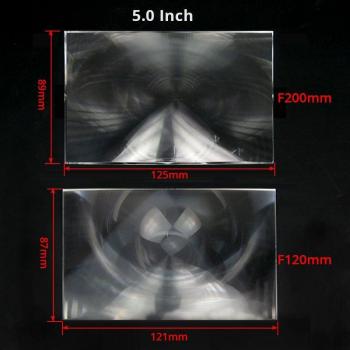 Lente de enfoque PMMA para proyector de teléfono, óptica de condensación DIY, 3.5 a 7 pulgadas