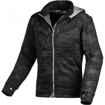 Macna Chaqueta textil de motocicleta para mujer District Gris/Camuflaje, talla S, unisex adulto