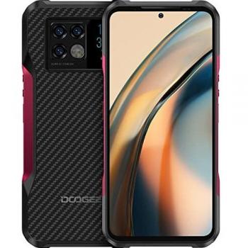 Movil Resistente, DOOGEE V20 Telefono Movil 5G, 6.43”FHD AMOLED 2K, 8GB + 256GB, Cámara Triple 64MP+Visión Nocturna 20MP, 6000mAh, Octa-Core Android 11 Movil Todoterreno IP68 IP69K, NFC- Rojo