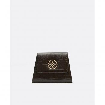 Bandolera de mujer negra en piel 400651-002-0001