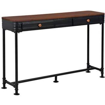 SengentoStyle Wandtafel met 2 lades 120x30x75 cm massief vurenhout