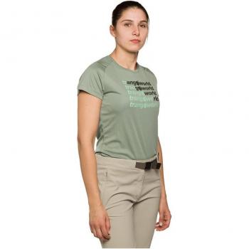 Camiseta de mujer Trangoworld Ohrid manga corta gris verdoso - S