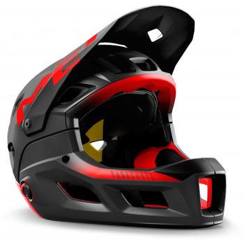 Casco MET Parachute MCR MIPS negro rojo brillante - S