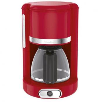 Cafetera de Filtro Moulinex Soleil 1,25L 10-15 Tazas Retro Roja con Sistema Antigoteo y Apagado Automático
