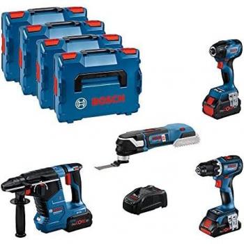 Kit de 4 herramientas Bosch 18V: GSR 18V-90C + GDR 18V-210C + GBH 18V-24C + GOP 18V-28