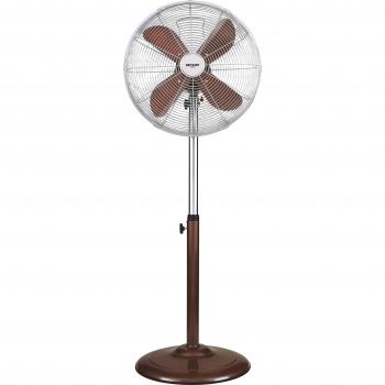 Bastilipo Palma Ventilador de Pie Redondo, 50 W, Acero inoxidable, 3 Velocidades