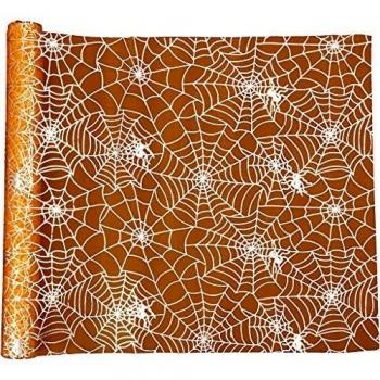 Camino de mesa, A: 29 cm, l. 3,5 m, naranja, halloween, 1rollo