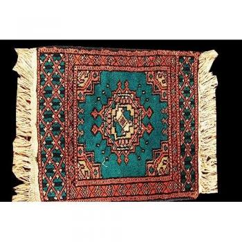 Alfombra Anudada a Mano Cachemira Pakistán 30x30 cm con Certificado de Autenticidad
