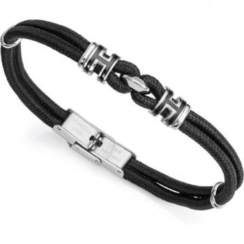 Pulsera Viceroy Heat de nailon y acero con esmalte negro