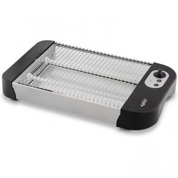 Avant Tostador Plano 600W con Termostato, Bandeja Recogemigas e Indicador LED AV-6201 Negro
