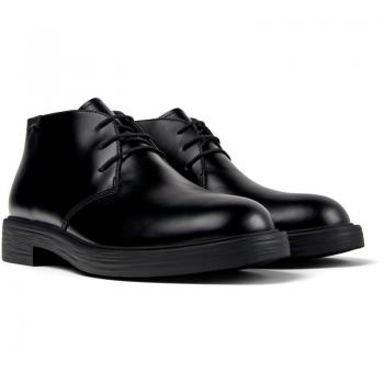Camper Dean - Men's Black Leather Ultra-Lightweight Boots, Size 46