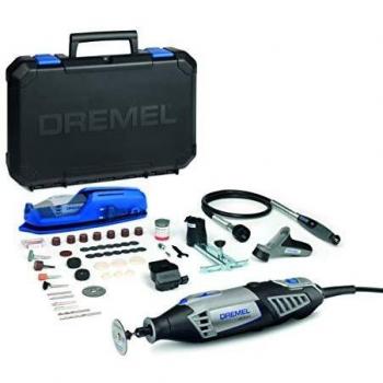 Dremel 4000 - Multiherramienta, 175 W, kit con eje flexible, 65 accesorios y 4 complementos, velocidad variable 5.000 - 35.000 rpm para tallar, grabar, fresar, amolar, limpiar, pulir, cortar y lijar