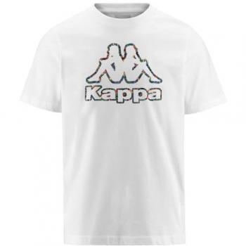 Camiseta Kappa Fario Graphik blanca de manga corta para hombre, tamaño S