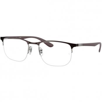 Ray-Ban RX6513 3162 Armazones para Hombre Marrones con lentes recetados de 55 mm